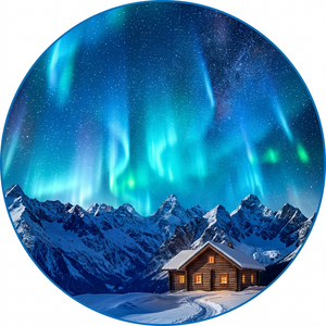 Blaues Polarlicht